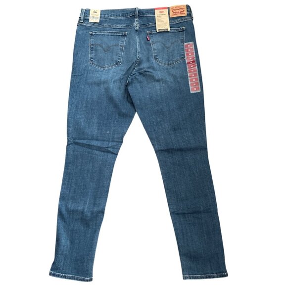 Levi's Womens 311 Shaping Skinny Jeans Sz 32 Distressed Mid-Rise Medium Wash Den - Picture 3 of 4